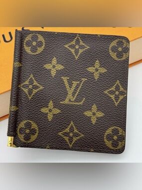 Louis Vuitton Monogram Portefeuille Money Clip Wallet (Rare and Discontinued)